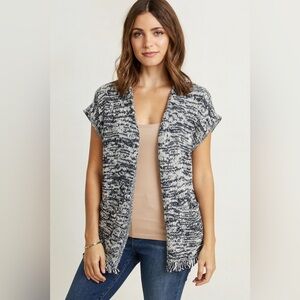 Neon Buddha Heather Gray Hooded Sweater Vest‎ Sz. S NWT